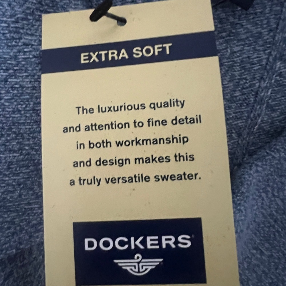 Dockers Men's Blue Textured Casual Shirt super soft - Picture 5 of 8